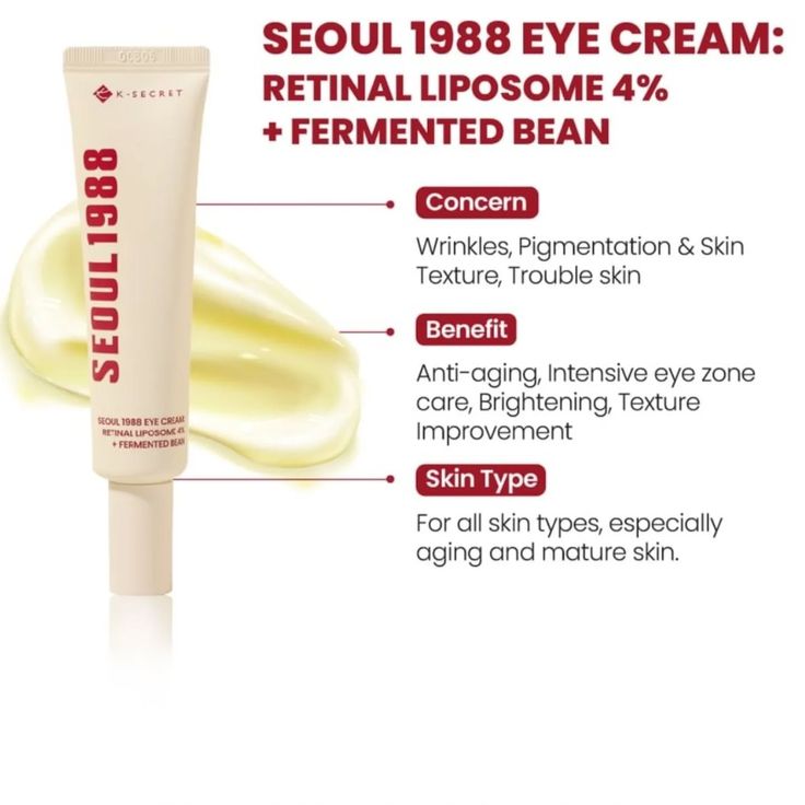 K-Secret Seoul 1988 Retinal Lipsome 4% + Fermented Bean eye cream 30 ML